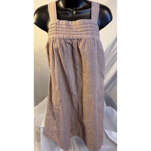 Vintage 70s Jumper Dress Brown Slash Pockets Fall Womens Size Medium M 7 - Picture 1 of 6